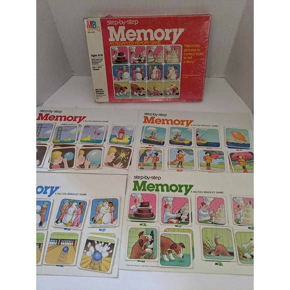 RARE Vintage 1983 Step-By-Step Memory An Advanced Memory Game Board Game